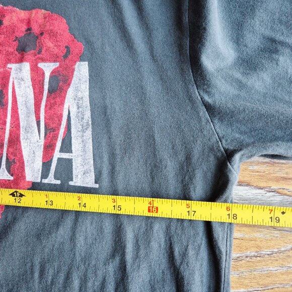 Daydreamer USA Nirvana Flower Heart Crew Longsleeve Vintage Black Cotton - Picture 15 of 16